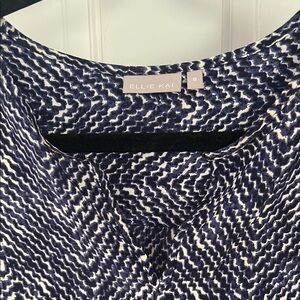 Ellie Kai Blue and White Patterned Top